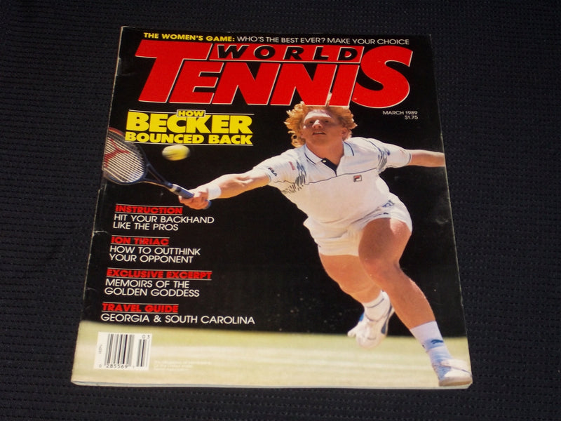 1989 MARCH WORLD TENNIS MAGAZINE - BORIS BECKER FRONT COVER - E 2383