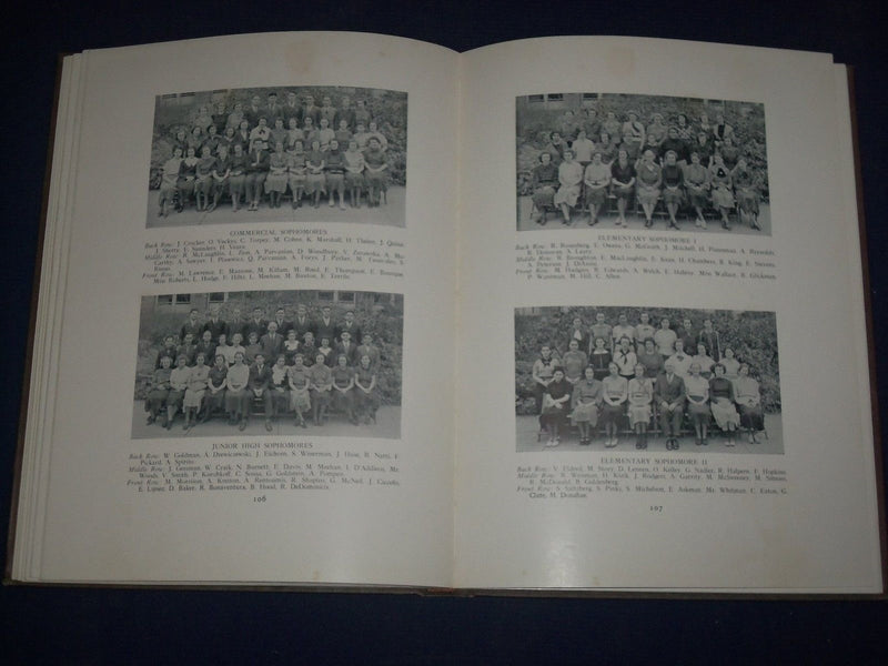 1936-1937 STATE TEACHERS COLLEGE SALEM YEARBOOK LOT OF 2 - THE CLIPPER - YB 711
