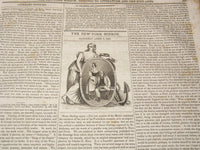 1838-1839 NEW YORK MIRROR AND LADIES GAZETTE BOUND VOLUME - ENGRAVINGS - R 89R