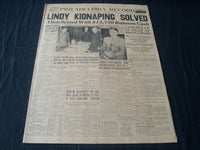 1934 SEPT 21 PHIADELPHIA RECORD NEWSPAPER - LINDY KIDNAPING SOLVED - NT 7260