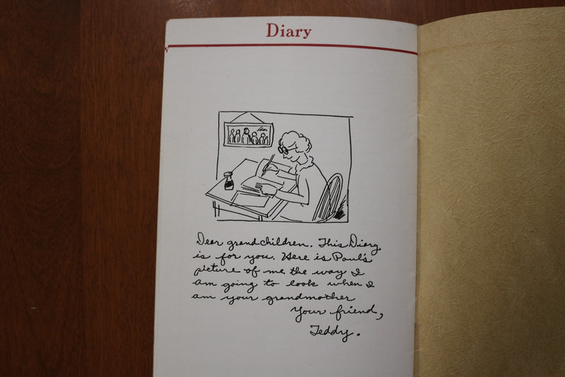 1937 DIARY SOFTCOVER BOOK BY TEDDY BARBOUR - K 3157