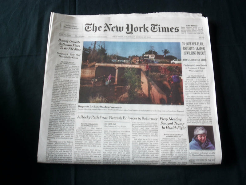 2019 MARCH 28 NEW YORK TIMES-TO SAVE HER PLAN BRITAINLEADER IS WILLING TO EXIT