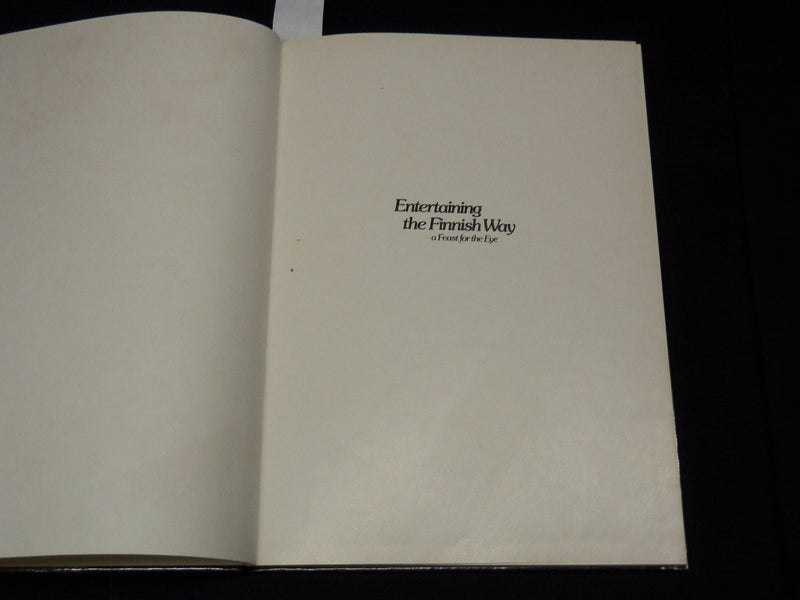 1982 ENTERTAINING THE FINNISH WAY HARDCOVER BOOK BY RING - KD 7776