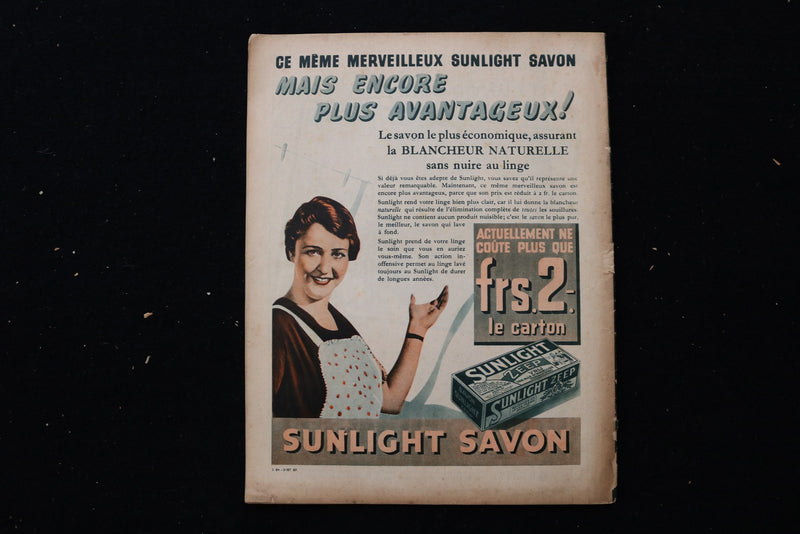 1938 AUGUST BONJOUR MAGAZINE - BETTE DAVIS COVER - E 25011