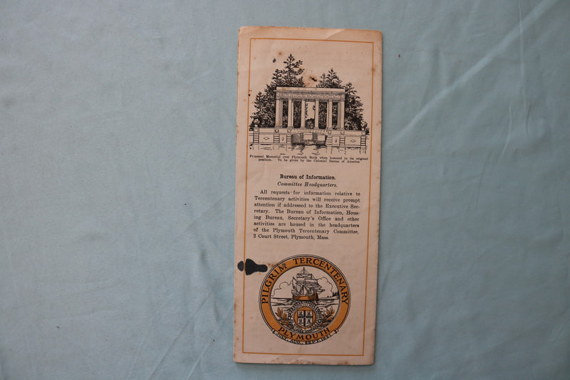 1920'S PLYMOUTH PILGRIM EPHEMERA - LOT OF 2 - K 3439