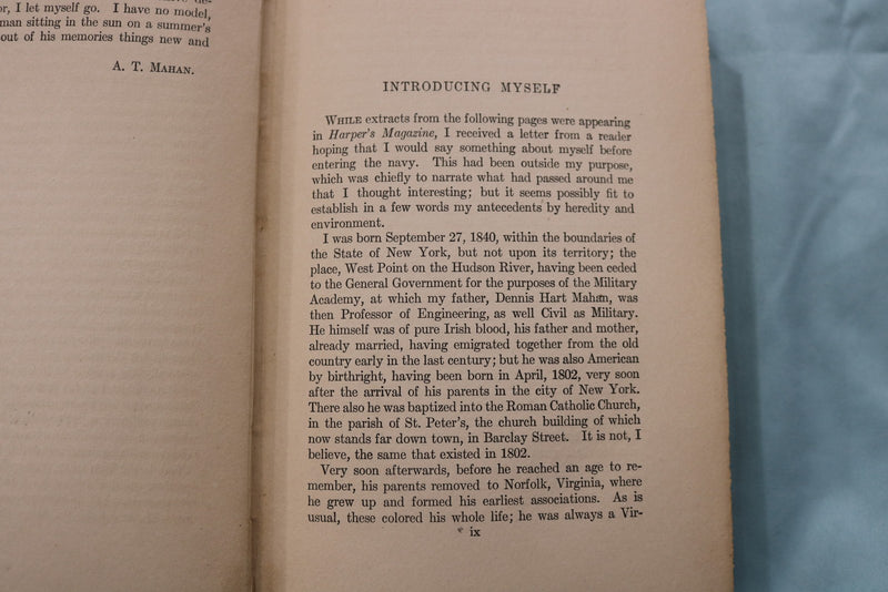 1907 FROM SAIL TO STREAM HARDCOVER BOOK BY A.T. MAHAN - KD 9628