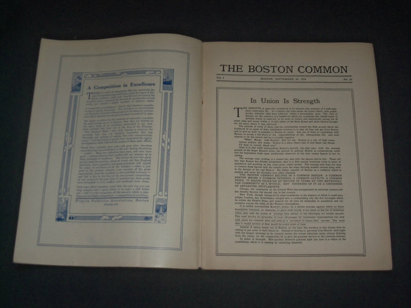 1910 SEPTEMBER 24 THE BOSTON COMMON MAGAZINE - CITY FIGHTS FOR CONGRESS - B 6231