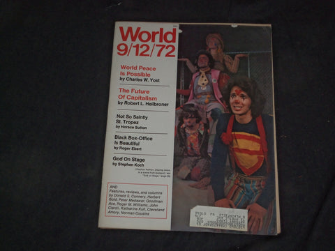 1972 SEPTEMBER 12 WORLD MAGAZINE - WORLD PEACE IS POSSIBLE - CW 520