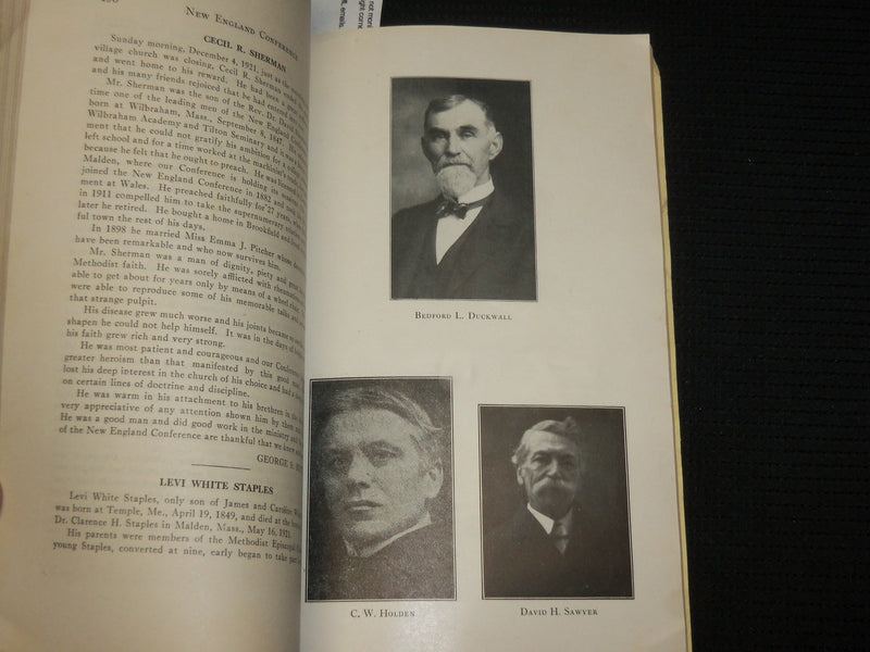 1922 NEW ENGLAND CONFERENCE MINUTES SOFTCOVER BOOK - 126TH SESSION - J 7042