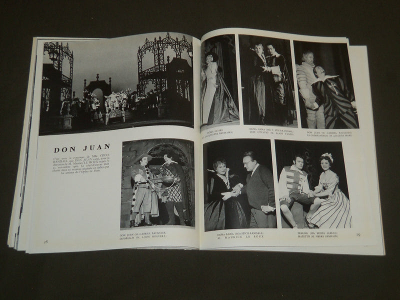 1958 L'OPERA DE PARIS PROGRAM - SOFTCOVER - GREAT PHOTOS - J 4840