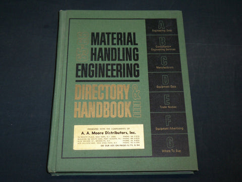 1965-1966 MATERIAL HANDLING ENGINEERING DIRECTORY & HANDBOOK - R 905F