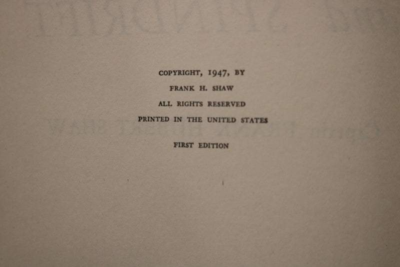 1947 WHITE SAILS AND SPINDRIFT HARDCOVER BOOK BY CAPTAIN FRANK SHAW - KD 9625