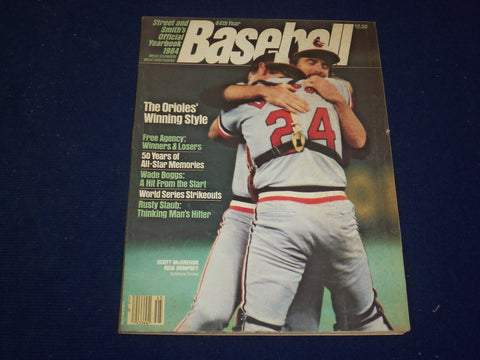 1984 STREET AND SMITH'S BASEBALL MAGAZINE-SCOTT MCGREGOR & RICK DEMPSEY -SP 9549