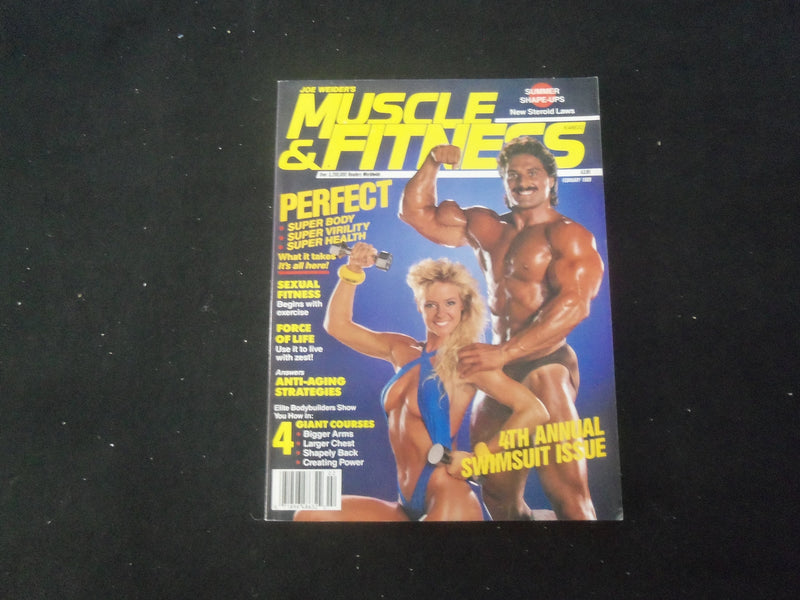 1989 FEBRUARY MUSCLE & FITNESS MAGAZINE - 4TH ANNUAL SWIMSUIT ISSUE - SP 1522H
