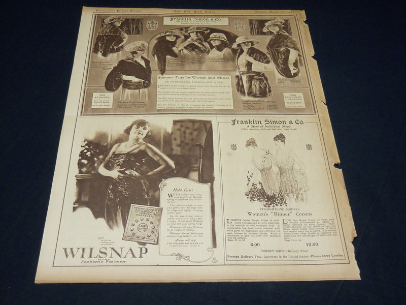 1919 MARCH 30 NEW YORK TIMES PICTURE SECTION NO. 5 & 6 -VICTORIOUS 27TH- NT 8840