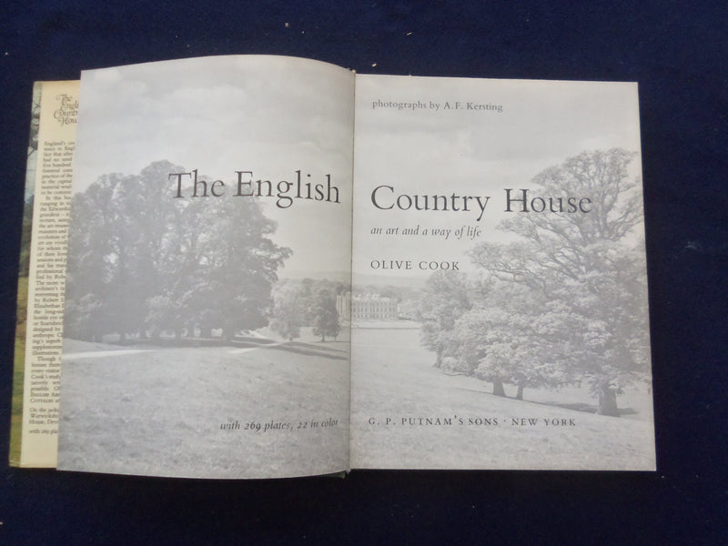 1974 THE ENGLISH COUNTRY HOUSE HARDCOVER BOOK BY OLIVE COOK - KD 8587