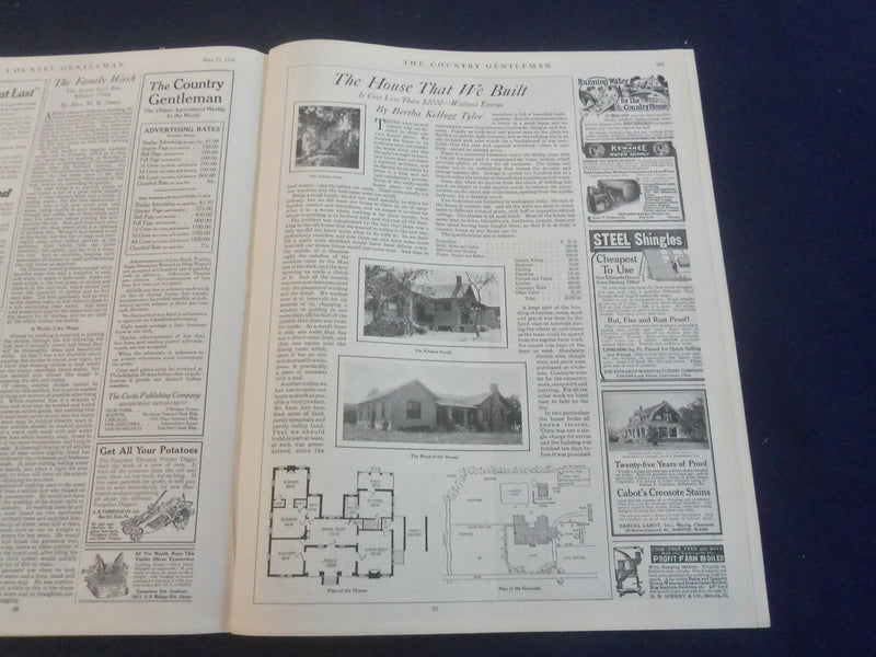 1914 MAY 16 THE COUNTRY GENTLEMAN MAGAZINE - ILLUSTRATED COVER - B 2801N