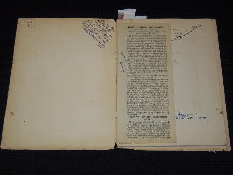 1934 THE MONROE DOCTRINE PUBLISHED BY JAMES MONROE HIGH SCHOOL - J 7914