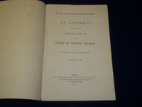 1861 BOWDOIN COLLEGE ALUMNI ASSOCIATION ADDRESS BY GEORGE L. PRENTISS - J 4413