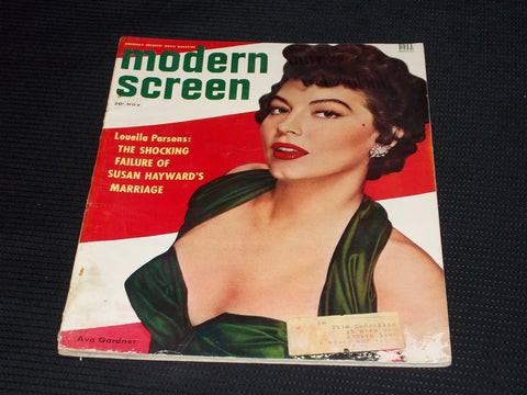 1953 NOVEMBER MODERN SCREEN MAGAZINE - AVA GARDNER COVER - E 16811