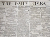 1846 THE DAILY TIMES HARTFORD CONNECTICUT NEWSPAPER LOT OF 2 - NP 2328