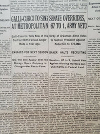 1921 FEBRUARY 8 NEW YORK TIMES - GALLI-CURCI TO SING AT METROPOLITAN - NT 8117