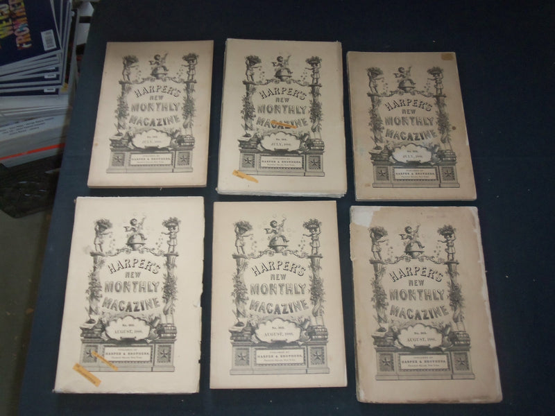 1880 HARPER'S MONTHLY MAGAZINE-LOT OF 13 ISSUES-NICE ILLUSTRATIONS & ADS-WR 466M