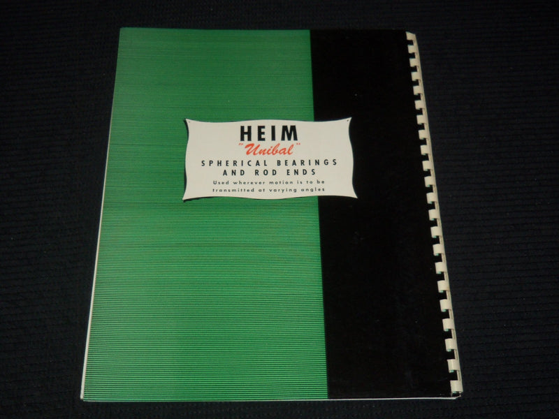 1950'S HEIM UNIBAL SPHERICAL BEARINGS & ROD ENDS CATALOG NO. 763 - KD 3912M