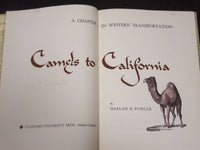 1950 CAMELS TO CALIFORNIA BY HARLAN D. FOWLER BOOK - KD 1849C