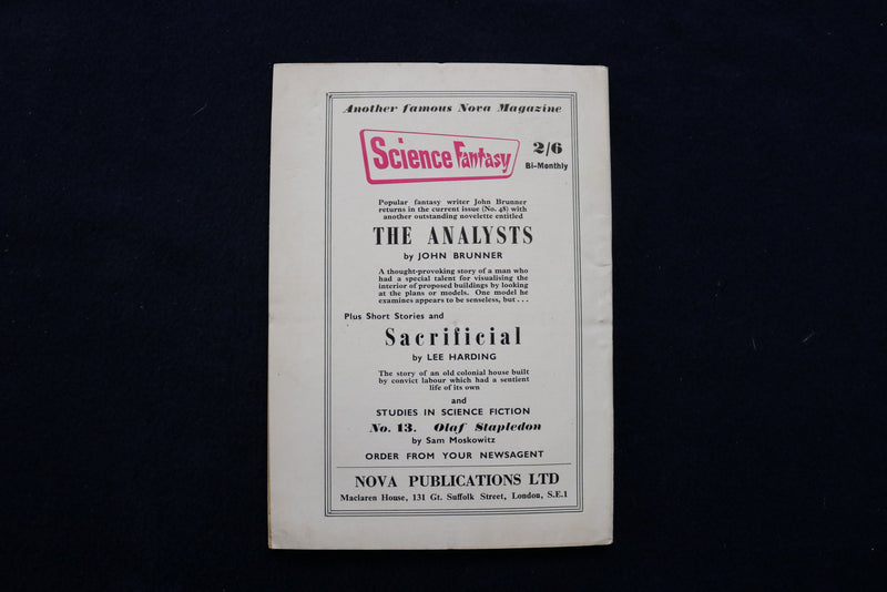 1961 AUGUST NEW WORLDS SOFTCOVER DIGEST MAGAZINE - VOLUME 37, NUMBER 109 - K 442