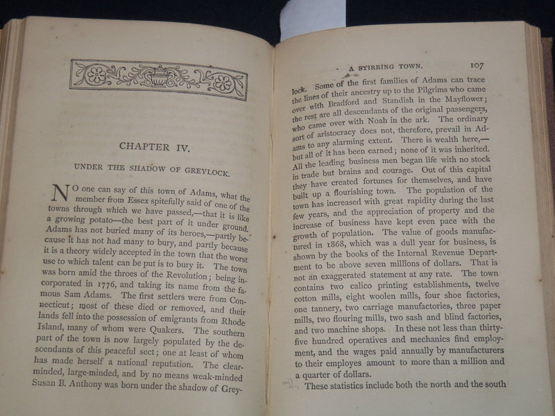 1870 FROM THE HUB TO THE HUDSON BOOK BY WASHINGTON GLADDEN - MASS. - K 2069