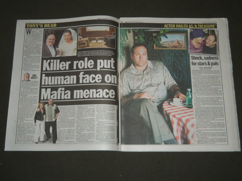 2013 JUNE 20 NEW YORK DAILY NEWS - TONY'S DEAD - SOPRANO - NP 2461