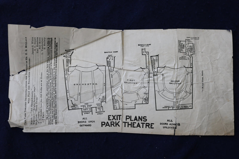 1910 MAY 16 THE MAN FROM HOME - PARK THEATRE - PROGRAM - HODGE - JEWETT - K 1666