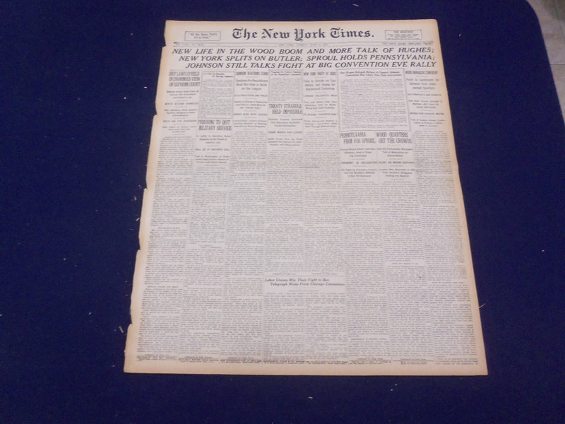 1920 JUNE 8 NEW YORK TIMES - PERSHING TO QUIT MILITARY SERVICE - NT 9108
