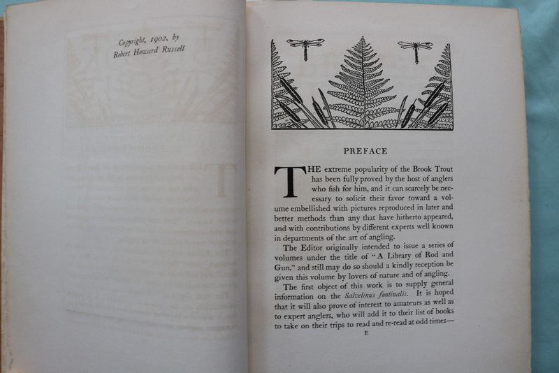 1902 THE SPECKLED TROUT HARDCOVER BOOK BY LOUIS RHEAD - KD 9696