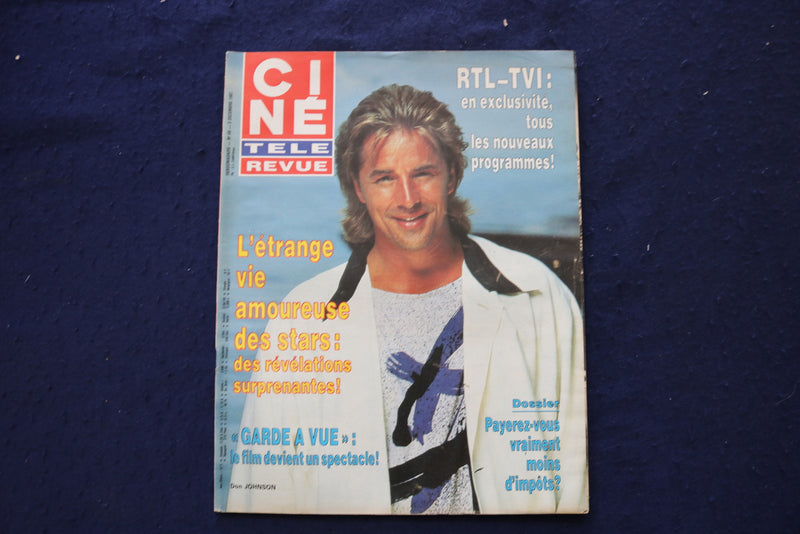 1987 DECEMBER 3 CINE TELE REVUE MAGAZINE - DON JOHNSON COVER - E 23574