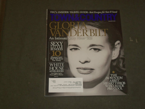 2013 JANUARY TOWN & COUNTRY MAGAZINE - GLORIA VANDERBILT COVER - B 2382