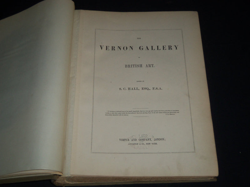 1850'S THE VERNON GALLERY OF BRITISH ART VOLUME EDITED BY S. C. HALL - Z 31