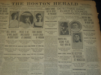1905 JUNE 21 THE BOSTON HERALD - DETECTIVES AWAIT ELMER YOUNG'S ARRIVAL - BH 88