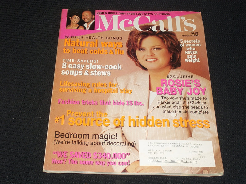 1998 FEBRUARY MCCALL'S MAGAZINE - ROSIE O'DONNELL FRONT COVER - E 471