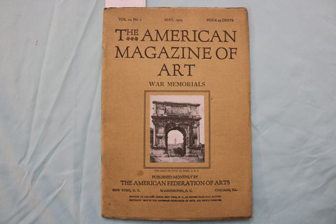 1919 MAY THE AMERICAN MAGAZINE OF ART - WAR MEMORIALS - K 3277