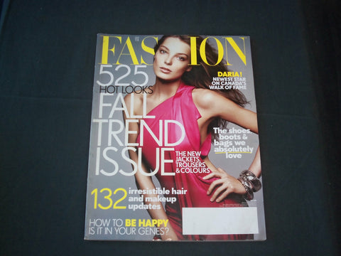 2008 SEPTEMBER FASHION MAGAZINE - CANADIAN EDITION - DARIA COVER - B 6012