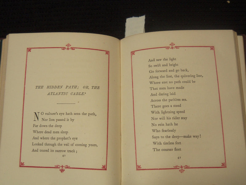 1869 NO SECTS IN HEAVEN AND OTHER POEMS BOOK BY E. H. J. CLEAVELAND - K 2098