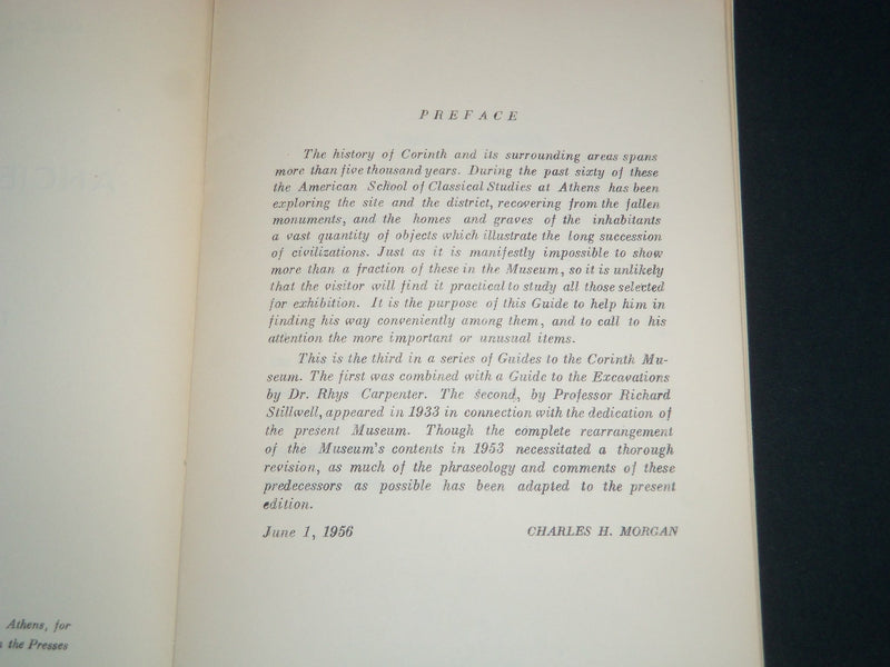 1956 ANCIENT CORINTH MUSEUM GUIDE CATALOG - THIRD MUSEUM - NICE PLATES - J 4148