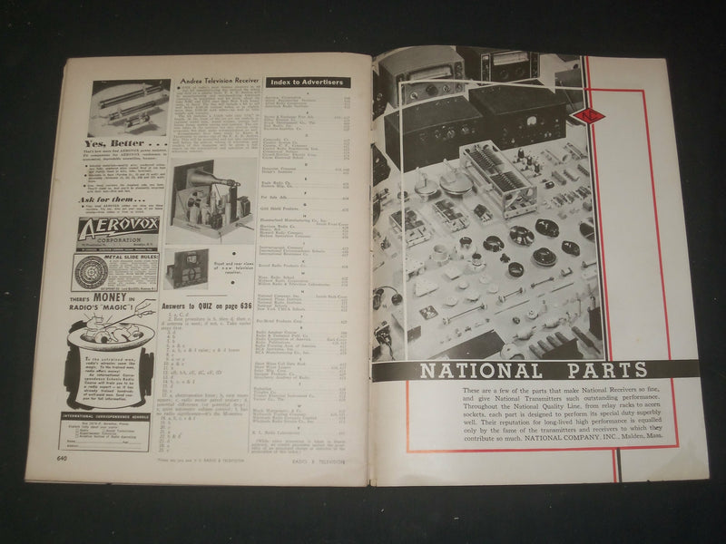 1939 FEBRUARY RADIO & TELEVISION MAGAZINE - ROTARY BEAM HAM ANTENNA - ST 997A
