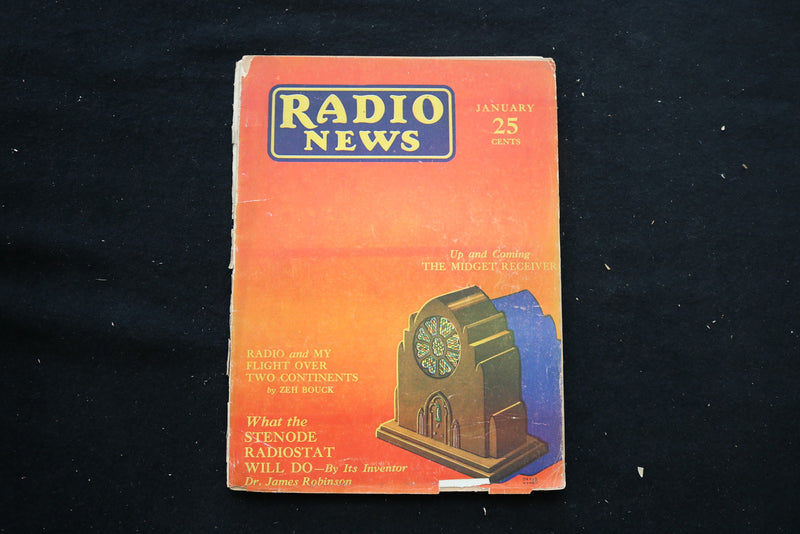 1931 JANUARY RADIO NEWS MAGAZINE - THE MIDGET RECEIVER COVER - E 10574