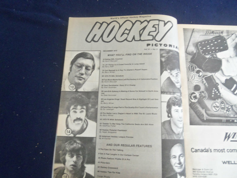 1975 DECEMBER HOCKEY PICTORIAL MAGAZINE - STAN MIKITA COVER - ST 267C