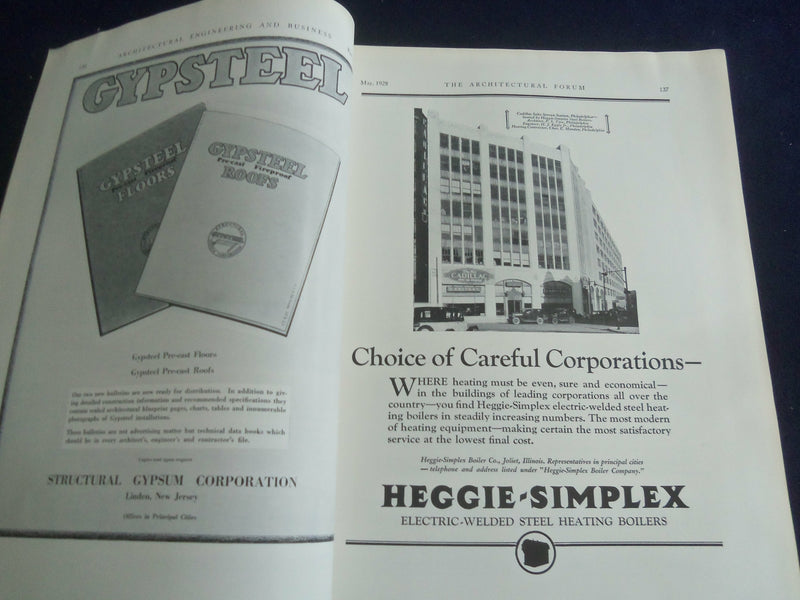 1928 MAY PART 2 THE ARCHITECTURAL FORUM MAGAZINE- PHOTOS, STORIES & ADS- ST 7300