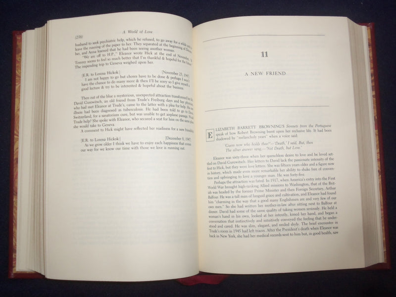 1984 A WORLD OF LOVE HARDCOVER BOOK BY JOSEPH LASH- SIGNED 1ST EDITION - KD 8979