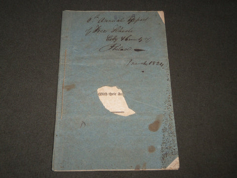 1824 FIRST SCHOOL DISTRICT OF PENNSYLVANIA SIXTH ANNUAL REPORT MAGAZINE - J 2807